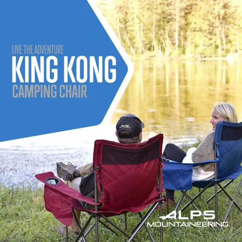 Miniatura 3 de ALPS Mountaineering King Kong - Sillas de camping para adultos con portavasos de malla y bolsillos, construidas duraderas y fiables con marco
