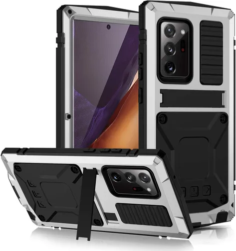 Miniatura 8 de CHENXI Compatible con Samsung Galaxy Note 20 Ultra, aluminio metal Gorilla Glass a prueba de golpes, militar, resistente, funda protectora rígida