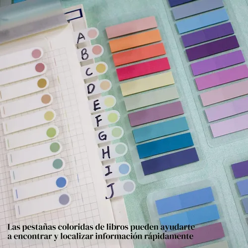 Miniatura 3 de ELII Pestañas 800 Piezas Pestañas de Índice Adhesivas Marcadores de Página, Notas Adhesivas Escribibles y Transparentes Pestañas de Página