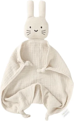 Miniatura 9 de Mantas de conejo de algodón orgánico para bebés, manta de seguridad con forma de conejito para bebés recién nacidos, Lovies para bebés, regalos