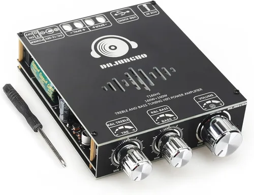 Miniatura 7 de Tablero amplificador de audio de 440 W con control de agudos y graves, chips TPA3251, CC 12-36V, entradas Bluetooth 5.2 y AUX, placa AMP estéreo