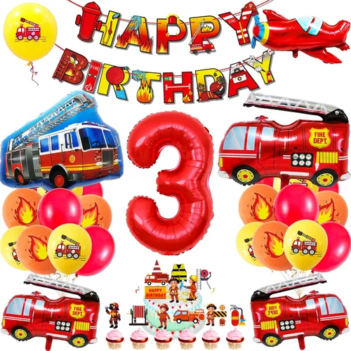 Miniatura 12 de Suministros de Cumpleaños de Construcción para Niños de 2 Años - Kit de Guirnalda de Globos para Decoraciones de Fiesta de Cuarentena