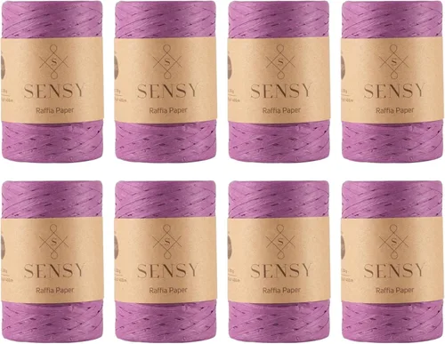 Miniatura 26 de Sensy Premium - Papel de rafia, 438 yardas, cinta de papel (verde)