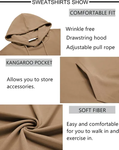 Miniatura 41 de COOFANDY Conjunto deportivo de 2 piezas para hombre, conjunto deportivo casual con capucha