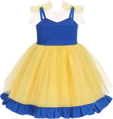 Miniatura 2 de IDOPIP Baby Girls Halloween Tutu Dress Shiny Spider Bat Princess Birthday Party Dresses Ruffle Tulle Bowknot Dress up Costume