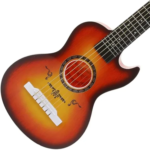 Miniatura 3 de Guitarra acústica de 23 pulgadas, guitarra de juguete de 6 cuerdas para niños, cuerdas de acero realistas, primer instrumento musical para Cherry
