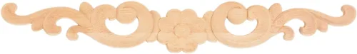 Miniatura 11 de MUXSAM Apliques de madera decorativos tallados, calcomanías largas de madera para decoración de muebles de bricolaje, tallas de roseta para puerta