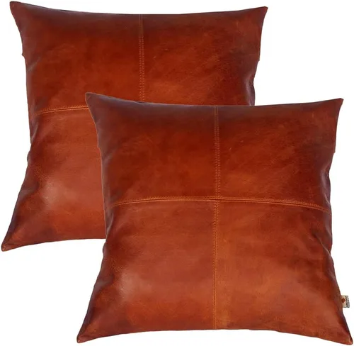 Miniatura 46 de LL LEATHER LOVERS Funda de almohada de piel de cordero - Funda de cojín para sofá, fundas decorativas para sala de estar y dormitorio, 20 x 20 Negro