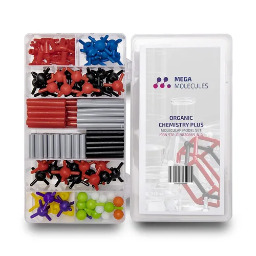 Mega Molecules Organic Plus Molecular Model Set - Kit de química orgánica para estudiantes y profesores | Visualiza estructuras, enlaces y