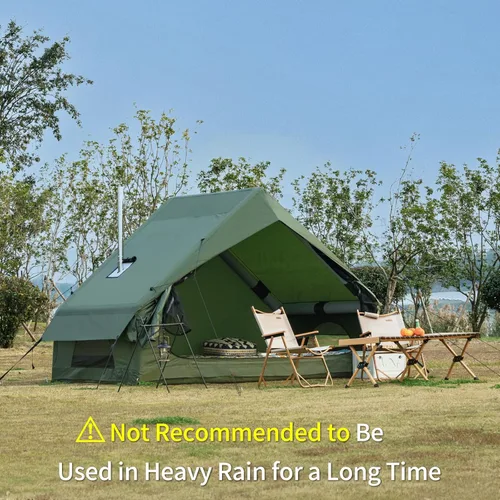 Miniatura 6 de Inflatable Camping Tent with Hand Pump Waterproof Outdoor Blow up Tent 2-8 Person Oxford 4 Season Glamping Air Tent Cabin House with Mesh Windows &