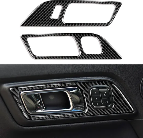Miniatura 24 de Adhesivo de vinilo de fibra de carbono para panel de marco de engranajes para Ford Mustang 2015, 2016, 2017, 2018, 2019, 2020, 2021, 2022, 2023