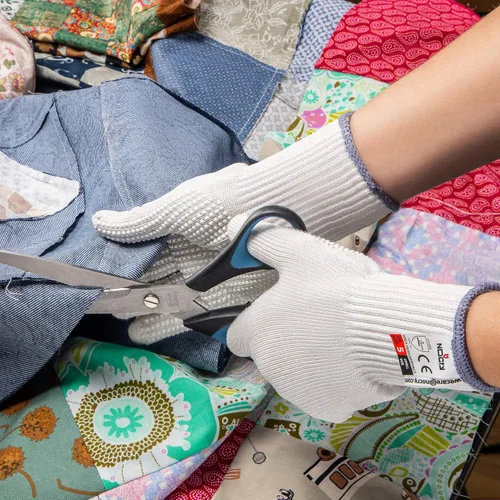 Miniatura 4 de NoCry Guantes de trabajo resistentes a los cortes: guantes duraderos resistentes a cortes con puntos de agarre, guantes de corte de nivel 5