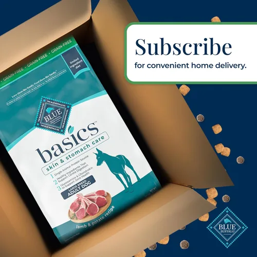 Miniatura 11 de Blue Buffalo Basics Alimento seco para perros adultos de raza grande sin granos para el cuidado de la piel y el estómago, dieta de ingredientes