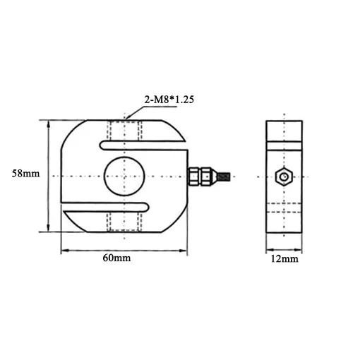 Miniatura 5 de ATO Célula de carga de 44.1 lbs, célula de carga de tensión y presión Tipo S Sensor de célula de carga Sensor de célula de carga Clase de protección