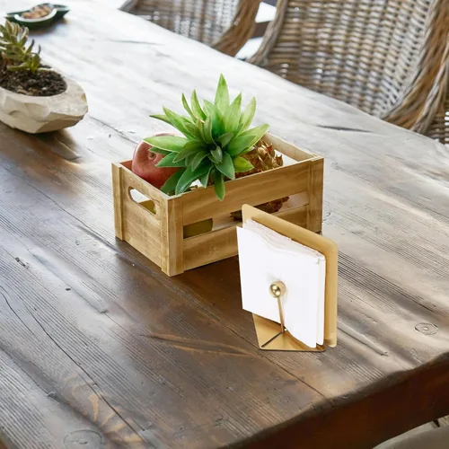 Miniatura 6 de Stainless Steel Napkin Holder Large Gold Farmhouse Paper Towel Holder Weighted Arm Table Napkin Dispenser for Kitchen Dining Restaurant