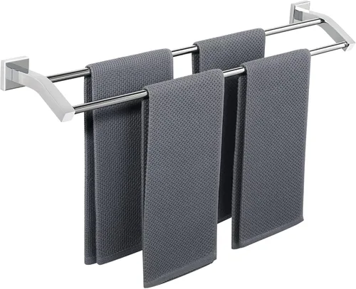 Miniatura 30 de Alise Toallero doble de baño, toallero para baño, lavabo de baño, acero inoxidable SUS304 de 24 pulgadas, soporte de pared, color negro mate