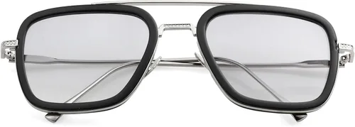 Miniatura 4 de SUNGVG Tony Stark - Lentes de sol para hombres y mujeres marco cuadrado de metal lentes de sol vintage Iron Man y Spider-Man