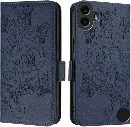 Miniatura 5 de for Nothing CMF Phone 1 - Funda para teléfono y protector de pantalla con bloqueo RFID, ranura para tarjetas, soporte en relieve, para teléfono