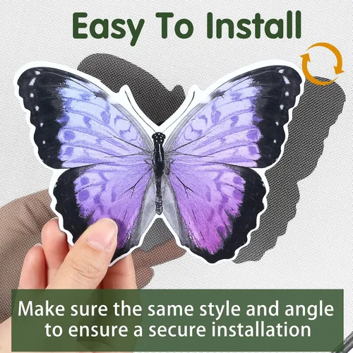 Miniatura 4 de Konohan 12 imanes retráctiles para puerta de colibrí, mariposa, libélula de doble cara, protector decorativo flexible de pantalla magnética