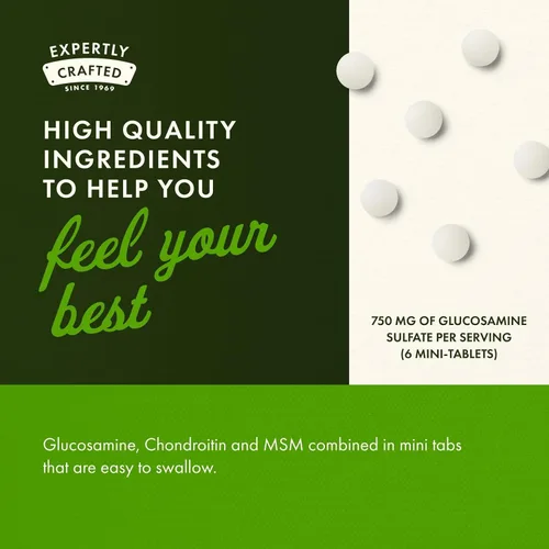 Miniatura 5 de Swanson Glucosamina, condroitina y MSM - Suplemento para la salud del cartílago y las articulaciones* - Apoya la movilidad y la flexibilidad* - Mini