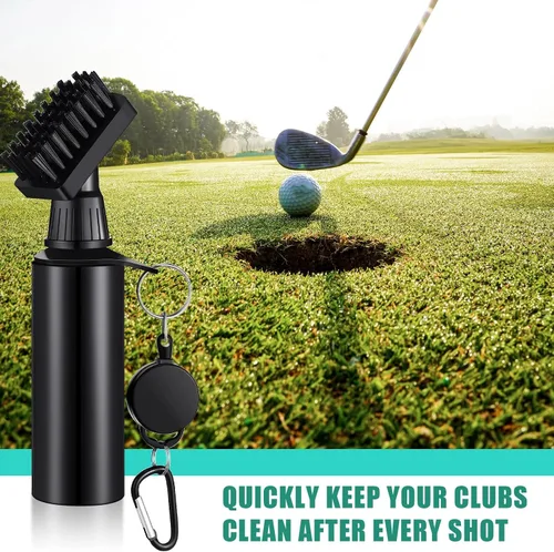 Miniatura 7 de Meanplan Cepillo de agua de limpieza para palos de golf, gancho retráctil de aluminio para escalar, cepillo limpiador de ranuras para palos de golf