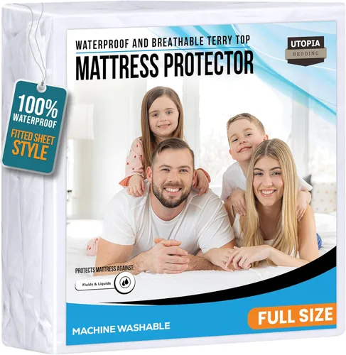 Miniatura 11 de Utopia Bedding – Protector impermeable de colchón tamaño individual, funda de colchón de terry premium de 200 GSM, transpirable, estilo ajustado