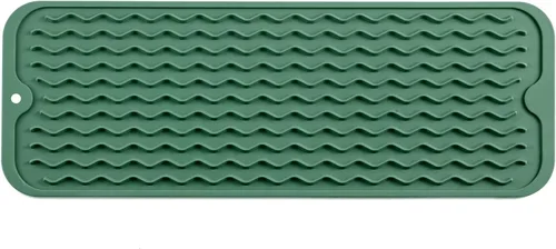 Miniatura 78 de MicoYang Alfombrilla de silicona para secado de platos para múltiples usos, fácil de limpiar, ecológica, resistente al calor, alfombrilla