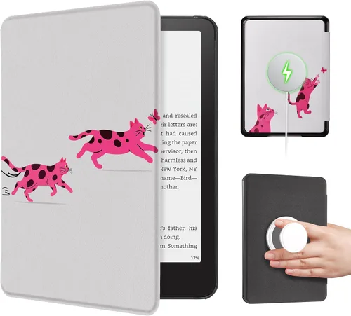 Miniatura 37 de CoBak Funda para Todos los Kindle Nuevos de 6 Pulgadas 2024 y 2022 (11ª Generación) - Cubierta Inteligente de Cuero PU, Suspensión y Activación