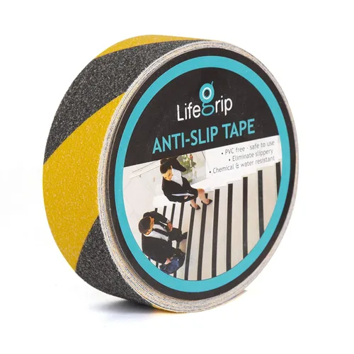 Miniatura 15 de Lifegrip - Cinta de tracción antideslizante, 4 pulgadas x 38 pies, mejor agarre, fricción, adhesivo abrasivo para escaleras, peldaños de pisada