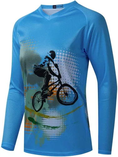 Miniatura 8 de Camiseta de manga larga MTB para mujer, camiseta de motocross de montaña, motocross, ciclismo, BMX, motocicleta, pesca, carreras