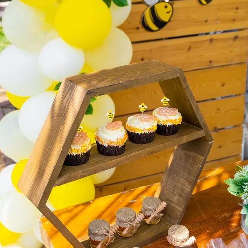Miniatura 5 de Gyufise 25 piezas de decoración de cupcakes de abejorro Oh Babee Oh Babee para decoración de pasteles para temática de abejas, baby shower, niños