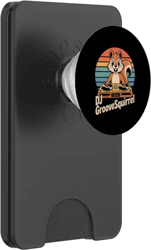 Miniatura 8 de DJ GrooveSquirrel Retro Turntables Vinyl Sunset Vibes PopSockets Adhesive PopGrip