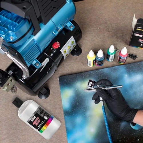 Miniatura 6 de U.S. Art Supply Diluyente, Reductor y Extensor Base para Aerógrafo de 16 Onzas para Pinturas Acrílicas - Diluyente de Pintura para Aerógrafo, Reduce