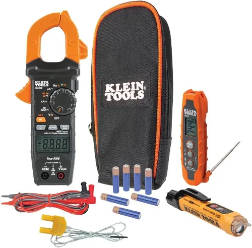 Miniatura 11 de Klein Tools CL320 - Medidor de pinza digital de HVAC, rango automático de 400 amperios CA, voltaje AC/DC, TRMS, microamperios de CC, resistencia