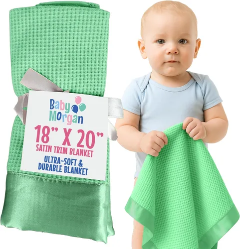 Miniatura 9 de Manta térmica de punto gofre, mini manta suave y transpirable para recién nacidos y bebés, para niños pequeños para cochecitos, viajes, siestas