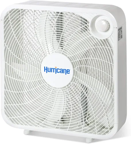 Miniatura 12 de Ventilador de pie clásico Hurricane con 3 velocidades silenciosas, negro, 20" - Unidad de enfriamiento de aire eléctrico portátil con cable