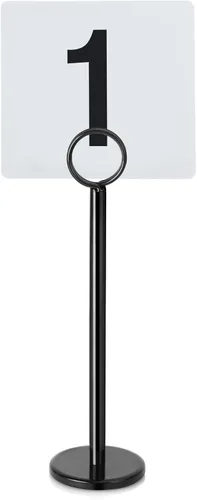 Miniatura 3 de New Star Foodservice 27693 - Soporte para tarjetas de números de mesa con clip de anillo, con tarjetas de números, 1 a 24, juego de 24, 8 pulgadas