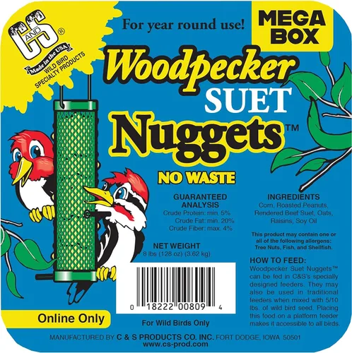 Miniatura 2 de C&S Pepitas de Sebo para Picoteo de Pájaros Carpinteros, Caja Mega de 8 Libras (Paquete de 2)