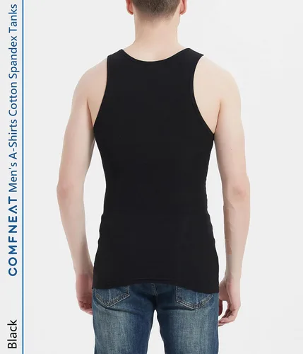 Miniatura 4 de Comfneat Paquete de 6 camisetas sin mangas de algodón y elastano para hombre