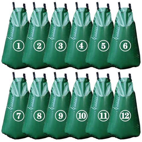 Tanzfrosch Paquete de 12 bolsas de riego de árboles de 20 galones, reutilizables, resistentes y de liberación lenta para árboles, bolsas de riego
