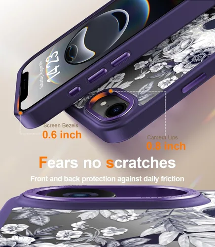 Miniatura 185 de Goodon para iPhone 15 Pro Max con protector de pantalla de privacidad, compatible con Magsafe, funda translúcida mate a prueba de golpes - Linda