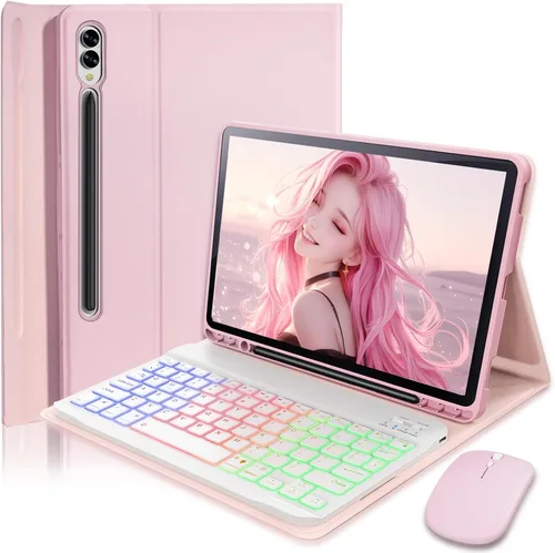 Miniatura 12 de Funda para teclado para Samsung Galaxy Tab S10 Lite / S10 FE / S9 FE / S9 / S8 10.9-11 pulgadas Cubierta - Teclado magnético desmontable
