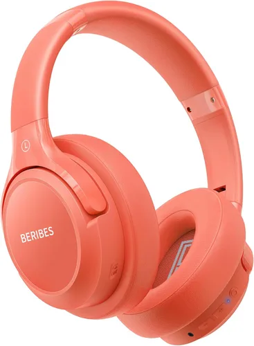 Miniatura 8 de BERIBES Auriculares Bluetooth sobre la oreja, tiempo de reproducción de 65 horas y 6 modos de música ecualizados, auriculares inalámbricos
