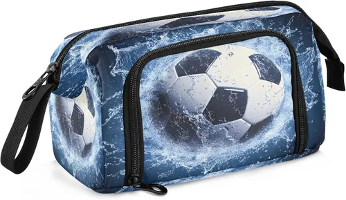 Miniatura 13 de SUABO Estuche para lápices de gran capacidad, bolsa de agua de fuego de fútbol americano, estuche para lápices, bolsa de papelería, bolsa