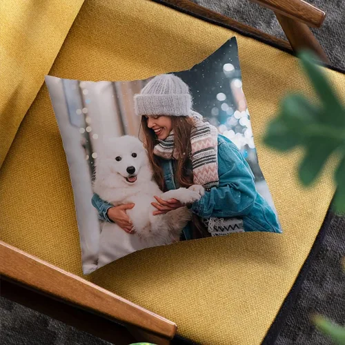 Miniatura 3 de Almohada personalizada: almohada personalizada con imagen y nombre, incluyendo funda e inserción. Impresión a todo color en ambos lados Funda ultra