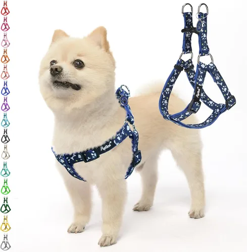 Miniatura 35 de PUPTECK arnés para perro para no jalar, reflejante, ajustable, básico, de nailon, chaleco para cachorro, para caminar al aire libre con etiqueta