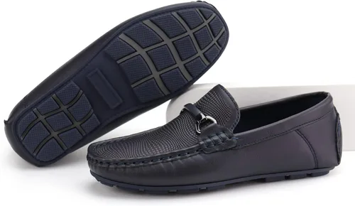 Miniatura 4 de JABASIC Mocasines Penny para niños, estilo casual, sin cordones, zapatos de vestir para niños
