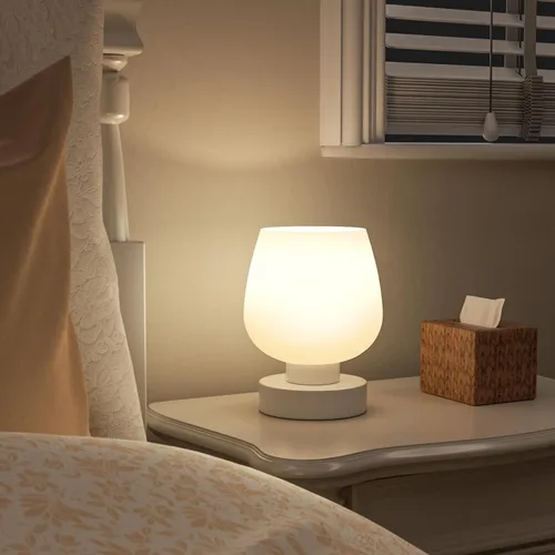 Miniatura 2 de Seealle Lámpara de mesa táctil para mesita de noche, pequeña lámpara de noche para dormitorio, sala de estar, mesita de noche, lámpara de escritorio