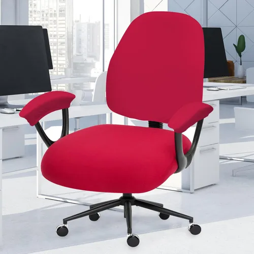 Miniatura 93 de Fundas elásticas para asiento de silla de oficina de escritorio - Funda universal de spandex para silla de computadora - Fundas removibles lavables