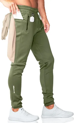 Born Tough Pantalones deportivos de entrenamiento ajustados para hombre, para fisicoculturismo, gimnasio, pantalones deportivos con bolsillos con